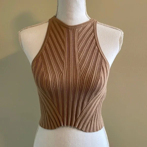 Lizard Thicket Crop Tank Top size Medium Taupe NWT - Picture 1 of 4